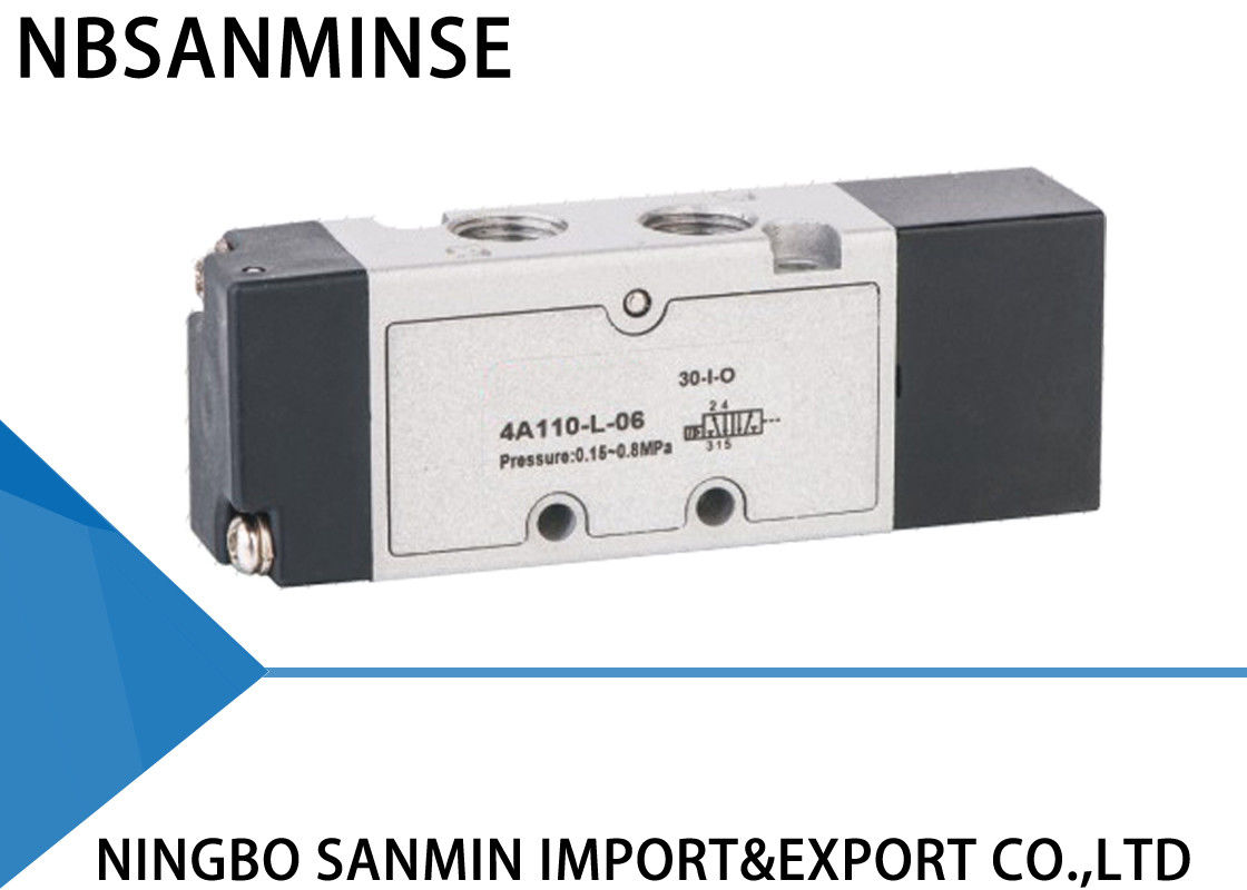 Type 5 série pneumatique de YPC de Sanmin 4A 100-L de vanne électromagnétique de manière du port 3