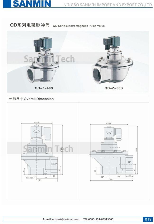 Valve pneumatique électromagnétique d'impulsion