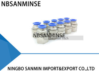 Pièces pneumatiques de tube de cloison étanche de PMF de montage de rue convenable en plastique convenable droite femelle d'accessoires dans Sanmin