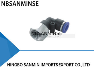 Enfoncer pneumatique d'air de tube de PLF le fil femelle en plastique Sanmin de tube de ferrure de coude