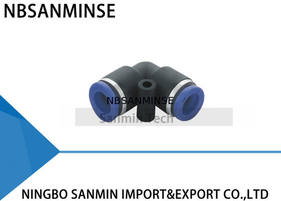 L'air rapide de connecteur d'air de PUL pneumatique relient le coude convenable en plastique Sanmin des syndicats de tube de compresseur