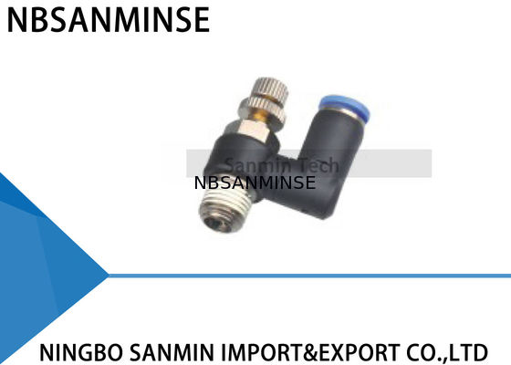 Connecteur pneumatique Sanmin de pivot de garnitures de valve de contrôle de flux de commande de puissance de vitesse d'air de fil masculin de solides solubles
