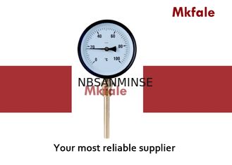 Mesure bimétallique de processus liquide de la température de l'indicateur de pression de caisse en acier noire SMNB