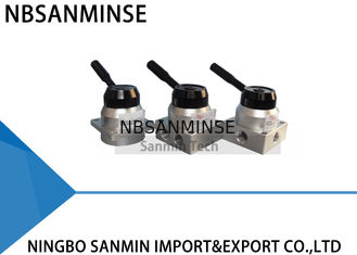 Soupape à trois voies pneumatique manuelle de main de la vanne électromagnétique de fil de G 1/4 NBSANMINSE K34R6