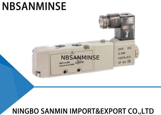 Le double/choisissent la soupape de commande directionnelle d'électro solénoïde pneumatique de bobine 1/8 pouces