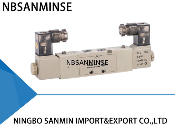 Le double/choisissent la soupape de commande directionnelle d'électro solénoïde pneumatique de bobine 1/8 pouces