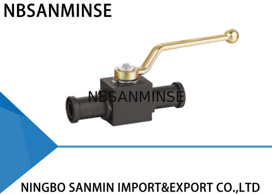 KHB KHM a coupé le diamètre hydraulique de l'acier au carbone 16mm 20mm 25mm de robinet à tournant sphérique avec la bride de SAE