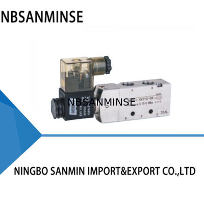 SANMIN tout le type inoxydable type électrique simple de plaque d'acier d'entretoise de valve de bobine de la soupape de commande 0.2-1.0Mpa 120°C