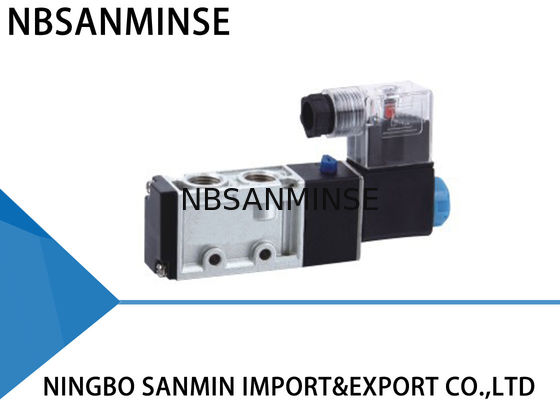 Port G1/4" de St cinq vanne électromagnétique de tuyau de fil, soupape de commande directionnelle pneumatique