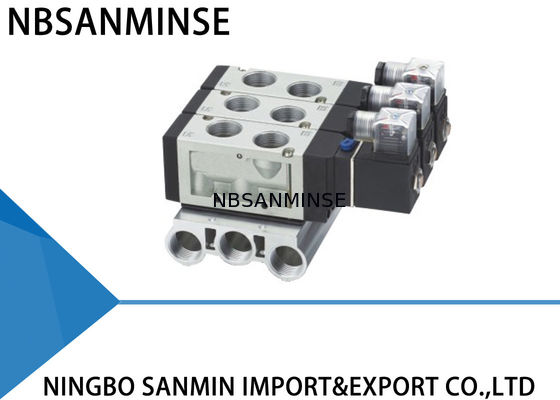 Cinq port G3/4" type pilote interne de valve pneumatique de solénoïde de tuyau de fil