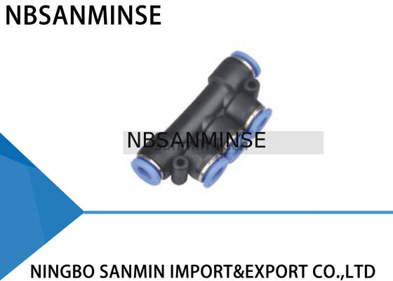 Joint de tuyau convenable rapide du PK cinq de connecteur de tuyau du tube 5 d'One Touch d'air pneumatique en plastique de manière Sanmin