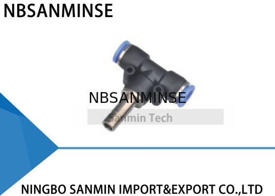 Type de PBJ T enfoncer pneumatique de connecteur le montage des syndicats de pièce en t pour la prise Sanmin d'égal de tuyau de tuyau d'air