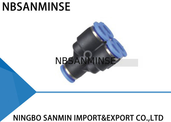 Type poussée d'air de PXG double Y de garnitures du connecteur 5 de la manière rapide pneumatique dans Sanmin convenable en plastique commun