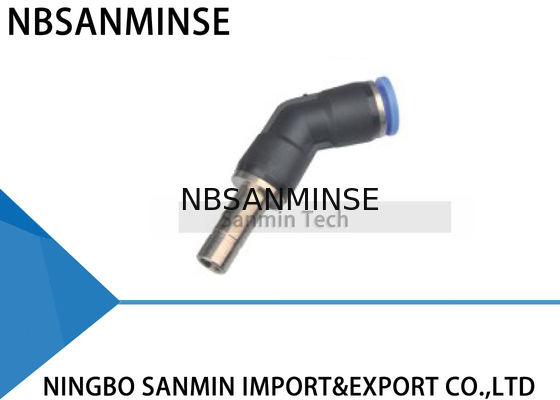 Enfoncer pneumatique de compresseur d'air de connecteur masculin de coude du degré PL45 les garnitures