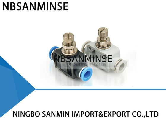 Garnitures de tuyau rapides droites de poussée de valve de commande de puissance du Gouverneur de garnitures de PA des syndicats en plastique manuels pneumatiques de composants Sanmin