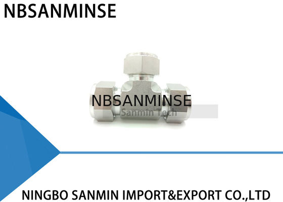 Garnitures de tube pneumatique de l'acier inoxydable SS316L de pièce en t des syndicats d'UT mettant d'aplomb Sanmin de haute qualité convenable