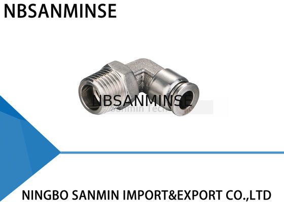 Coude masculin NBSANMINSE SSPL M5 M6 1/8 de garnitures pneumatiques d'air 1/4 composant de 3/8 air de 1/2 SS316L