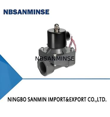 Électrovanne PVC pour eau avec pression de service de 0 à 1,0 MPa, résistance à la compression de 1,2 MPa et température de service de -5 à 50°C