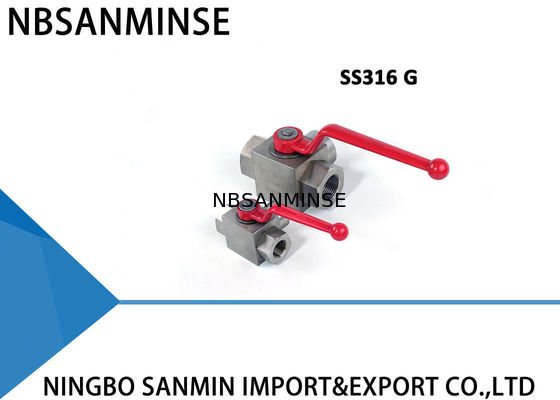 La température hydraulique à trois voies de normale de résistance à la corrosion de robinet à tournant sphérique de KHB3K SS316