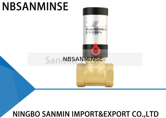 Valve de piston pneumatique matérielle pneumatique d'acier inoxydable de laiton de soupape de commande de série de Q22HD pour eau-air