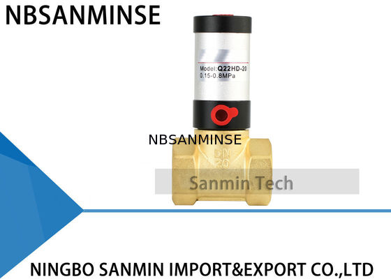 Valve de piston pneumatique matérielle pneumatique d'acier inoxydable de laiton de soupape de commande de série de Q22HD pour eau-air