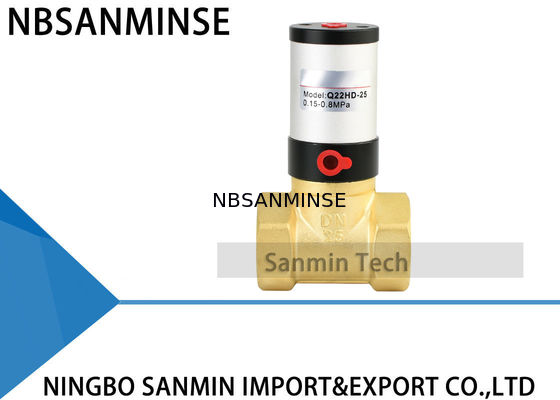 Valve de piston pneumatique matérielle pneumatique d'acier inoxydable de laiton de soupape de commande de série de Q22HD pour eau-air