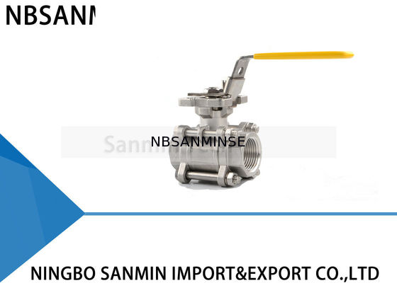 CF8M ligne à haute pression hydraulique application de conduite d'eau de gaz de pétrole de l'acier inoxydable SS316 de MÉTÈQUE du robinet à tournant sphérique de 1 pouce 1000psi
