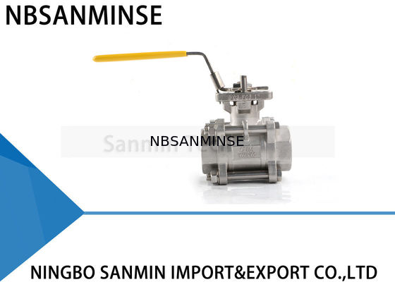 CF8M ligne à haute pression hydraulique application de conduite d'eau de gaz de pétrole de l'acier inoxydable SS316 de MÉTÈQUE du robinet à tournant sphérique de 1 pouce 1000psi