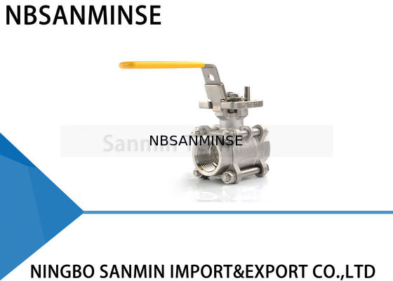 CF8M ligne à haute pression hydraulique application de conduite d'eau de gaz de pétrole de l'acier inoxydable SS316 de MÉTÈQUE du robinet à tournant sphérique de 1 pouce 1000psi