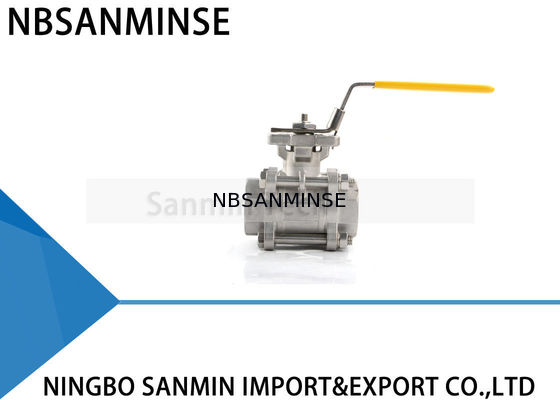 CF8M ligne à haute pression hydraulique application de conduite d'eau de gaz de pétrole de l'acier inoxydable SS316 de MÉTÈQUE du robinet à tournant sphérique de 1 pouce 1000psi