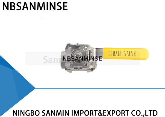 CF8M ligne à haute pression hydraulique application de conduite d'eau de gaz de pétrole de l'acier inoxydable SS316 de MÉTÈQUE du robinet à tournant sphérique de 1 pouce 1000psi