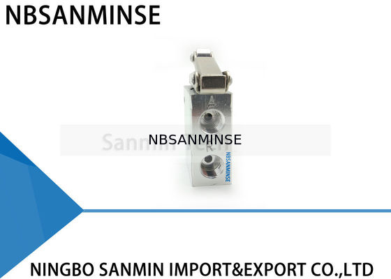 Type pneumatique à trois voies à deux positions mécanique d'arrêt de valve mécanique de la série 1/4 de la JM de valve de commande de puissance de robinet d'isolement de valve