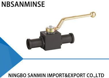 KHB KHM a coupé le diamètre hydraulique de l'acier au carbone 16mm 20mm 25mm de robinet à tournant sphérique avec la bride de SAE