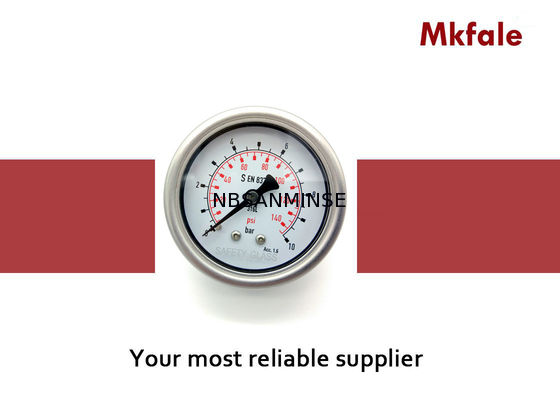 63B / L soudure laser Remplie par liquide de mesure de pression de carburant de 2,5 pouces avec le certificat de la CE