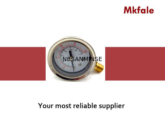 SM2SB 40B/L liquide a rempli indicateur de pression de l'eau de connexion vissée par deux